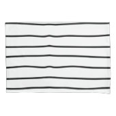 Moderne trendy strepen het patroon minimaal zwart  kussensloop (Voorkant)