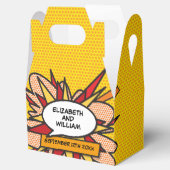 Moderne trendy stripboek huwelijksgunstdoos bedankdoosjes (Geopend)