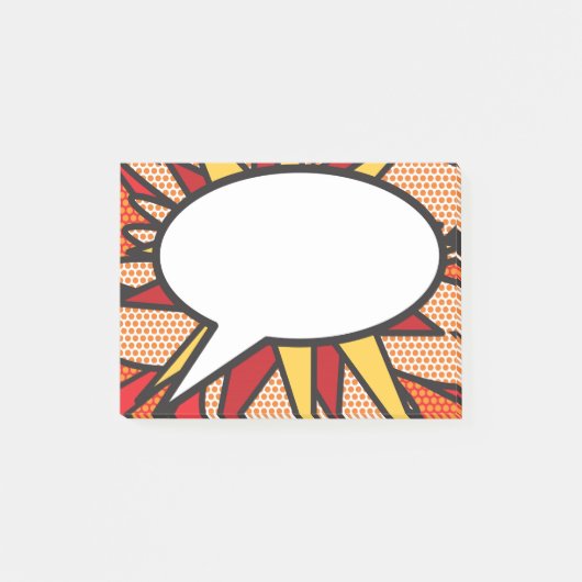 Moderne trendy stripboek Pop Art spraakballon Post-it® Notes (Voorkant)