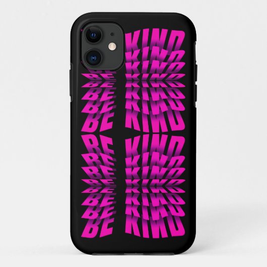 MODERNE TRENDY TEKST WEES AARDIG ROZE TYPOGRAFIE Case-Mate iPhone CASE (Achterkant)