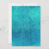 Moderne trendy turquoise pensioneringsfeest kaart (Achterkant)