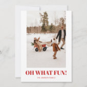 Moderne Trendy Typografie Kerst Foto Feestdagenkaart (Voorkant)