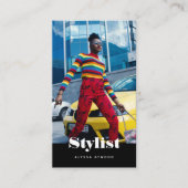 Moderne Trendy Typography Stylist Mode Visitekaartje (Voorkant)
