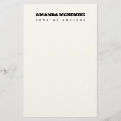 Moderne trendy unieke creatieve minimalist briefpapier (Voorkant)