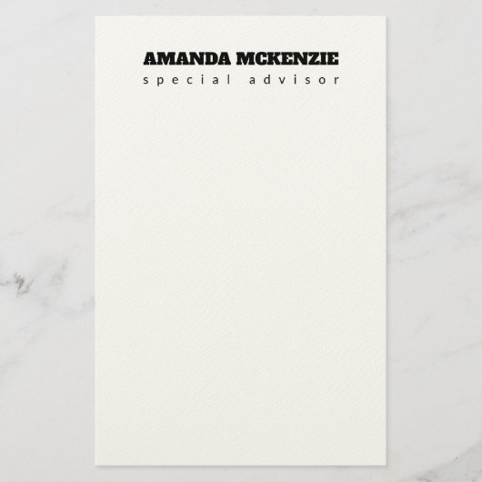 Moderne trendy unieke creatieve minimalist briefpapier (Voorkant)