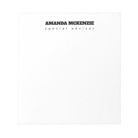 Moderne trendy unieke creatieve minimalist notitieblok (Voorkant)