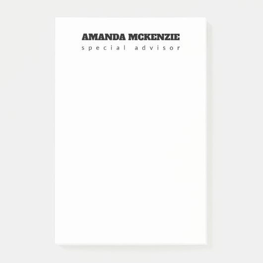 Moderne trendy unieke creatieve minimalist post-it® notes (Voorkant)