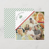 Moderne Trendy Unieke ZALIG KERSTFEest Fotocollage Feestdagenkaart (Voorkant / Achterkant)