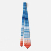 Moderne trendy verjaardagscadeau Klimaatstreep Stropdas (Achterkant)