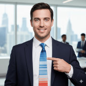 Moderne trendy verjaardagscadeau Klimaatstreep Stropdas