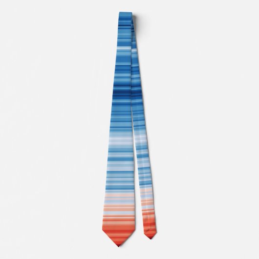 Moderne trendy verjaardagscadeau Klimaatstreep Stropdas (Voorkant)