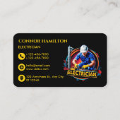 Moderne trendy vibrerende elektricien visitekaartje (Voorkant)