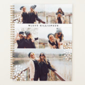 Moderne trendy vijf foto collage gepersonaliseerd planner (Voorkant)