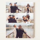 Moderne trendy vijf foto collage gepersonaliseerd planner (Achterkant)