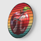 Moderne Trendy Vintage Pi-dag Appelfruit Grote Klok (Hoek)