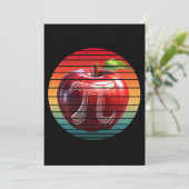 Moderne Trendy Vintage Pi-dag Appelfruit Kaart (Staand voorkant)