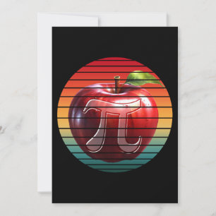 Moderne Trendy Vintage Pi-dag Appelfruit Kaart