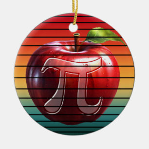 Moderne Trendy Vintage Pi-dag Appelfruit Keramisch Ornament