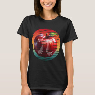 Moderne Trendy Vintage Pi-dag Appelfruit T-shirt