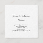 Moderne trendy vlakte eenvoudige minimalistische d vierkante visitekaartje (Voorkant)