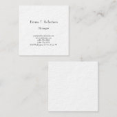 Moderne trendy vlakte eenvoudige minimalistische d vierkante visitekaartje (Voorkant / Achterkant)