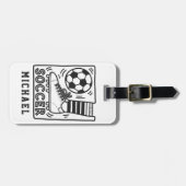 Moderne Trendy Voetbal Personalized Bagagelabel (Voorkant horizontaal)