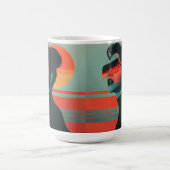 Moderne trendy vrouw Retro Sunset Coffee Mok (Center)