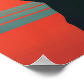 Moderne trendy vrouw Retro Sunset Poster (Hoek)