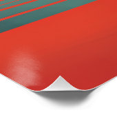 Moderne trendy vrouw Retro Sunset Poster (Hoek)