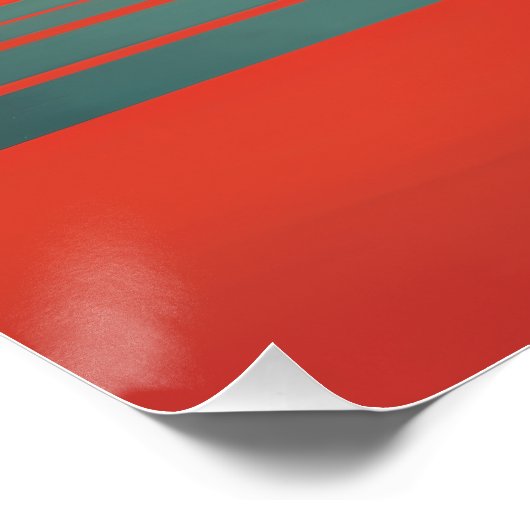 Moderne trendy vrouw Retro Sunset Poster (Hoek)