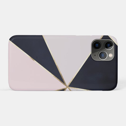 Moderne Trendy Vrouwelijke Driehoek Blauwe Blush T Case-Mate iPhone Case (Achterkant (horizontaal))