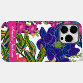 Moderne trendy waterverf bloemenroze Case-Mate iPhone case (Achterkant (horizontaal))