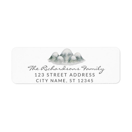 Moderne trendy Waterverf Etiket (Voorkant)