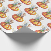 Moderne trendy Waterverf fee en pompoen Cadeaupapier (Hoek)