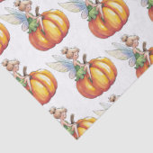 Moderne trendy Waterverf fee en pompoen Tissuepapier (Detail)