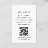 Moderne trendy Waterverf foto QR-code Visitekaartje (Achterkant)