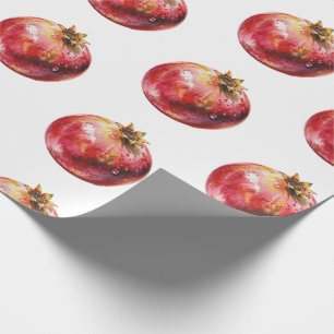 Moderne Trendy Waterverf Fruit Granaatappel Cadeaupapier