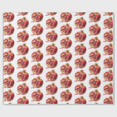 Moderne Trendy Waterverf Fruit Granaatappel Cadeaupapier (Vlak)