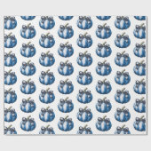 Moderne trendy Waterverf pompoen Coquette Bow Cadeaupapier (Vlak)