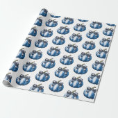 Moderne trendy Waterverf pompoen Coquette Bow Cadeaupapier (Uitgerold)