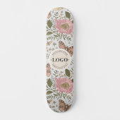 Moderne Trendy Wilde Bloem Botanische Bloem Monogr Persoonlijk Skateboard (Voorkant)