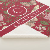 Moderne trendy wilde bloem botanische bloem monogr sherpa deken (3/4)