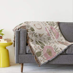 Moderne Trendy Wilde Bloem Botanische Bloemige Mon Deken