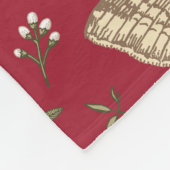 Moderne Trendy Wilde Bloem Botanische Bloemige Mon Fleece Deken (Hoek)