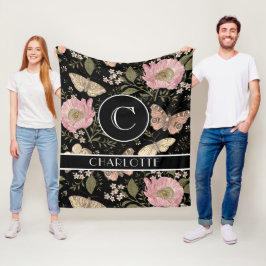 Moderne Trendy Wilde Bloem Botanische Bloemige Mon Fleece Deken