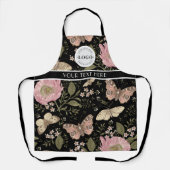 Moderne Trendy Wilde Bloem Botanische Bloemige Mon Schort (Voorkant)