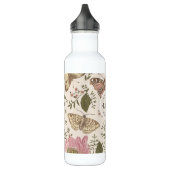Moderne Trendy Wilde Bloem Botanische Bloemige Mon Waterfles (Links)