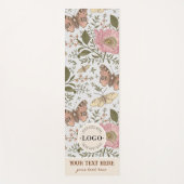 Moderne trendy wilde bloem botanische bloemmonogra yogamat (Voorkant)