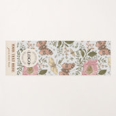 Moderne trendy wilde bloem botanische bloemmonogra yogamat (Voorkant (horizontaal))