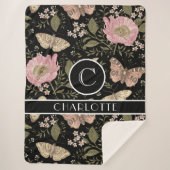 Moderne Trendy Wilde Bloem Botanische Bloemrijke M Sherpa Deken (Voorkant)